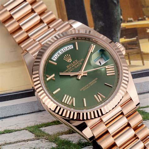 rolex day date olive